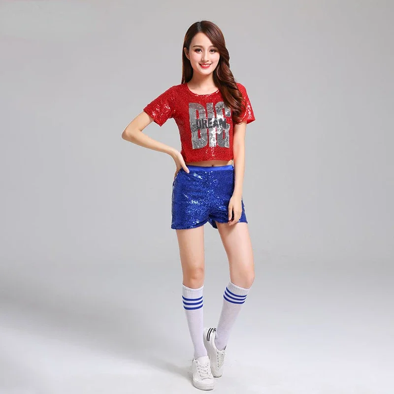 

Cheerleader Uniform Hip Hop Clothes Female Jazz Dancewear Rave Outfit Ballroom Dancing Street Dance Stage Outfits Hip Hop Suit