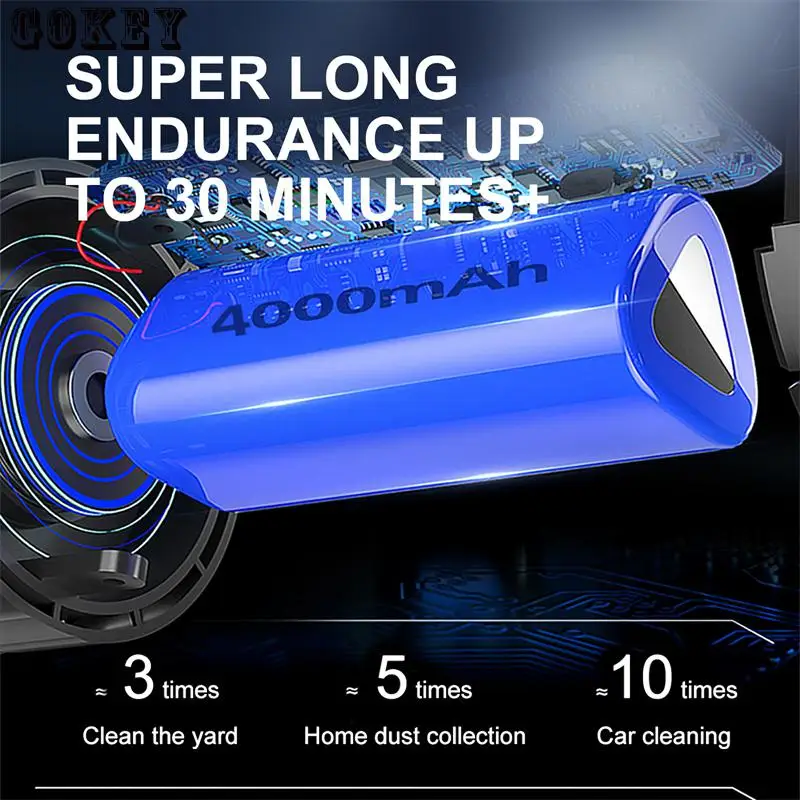 10000Pa Wireless Car Vacuum Cleaner 120W Portable Cordless Vacuum Cleaner Large Suction Wet & Dry Handheld Car Home Cleaner G265