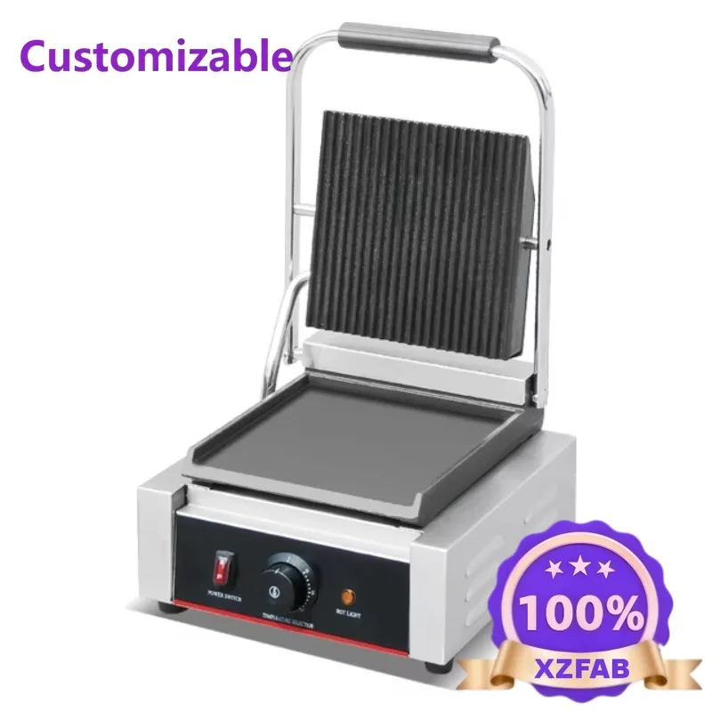 Factory Direct 2026 High Quality Commercial Electric Panini Sandwich Grill Machine BBQ 220V Volta EU Plug for Outdoor