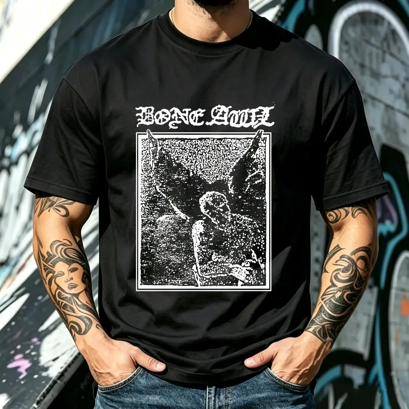 washed T Shirt Bone Awl S 2X Screen  vintage Washed Casual Stylish Comfortable Breathable graphic Soft fashion designer clothes