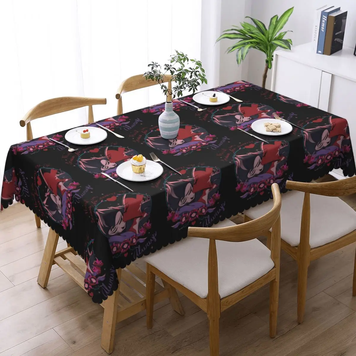 Always Helluva Boss Tablecloth Restaurant Kitchen Rectangular Tablecloth Festival Party Tablecloth Outdoor Dining Table Cover
