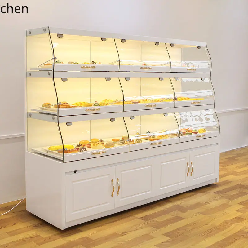 ZML Display Cabinet Bread Island Counter Model Glass Cabinet Display Rack