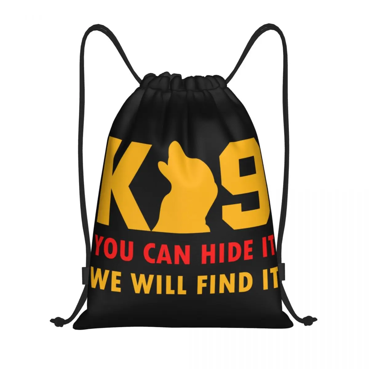 Custom Cool K9 Dog Drawstring Bag Men Women Foldable Sports Gym Sackpack Shopping Backpacks