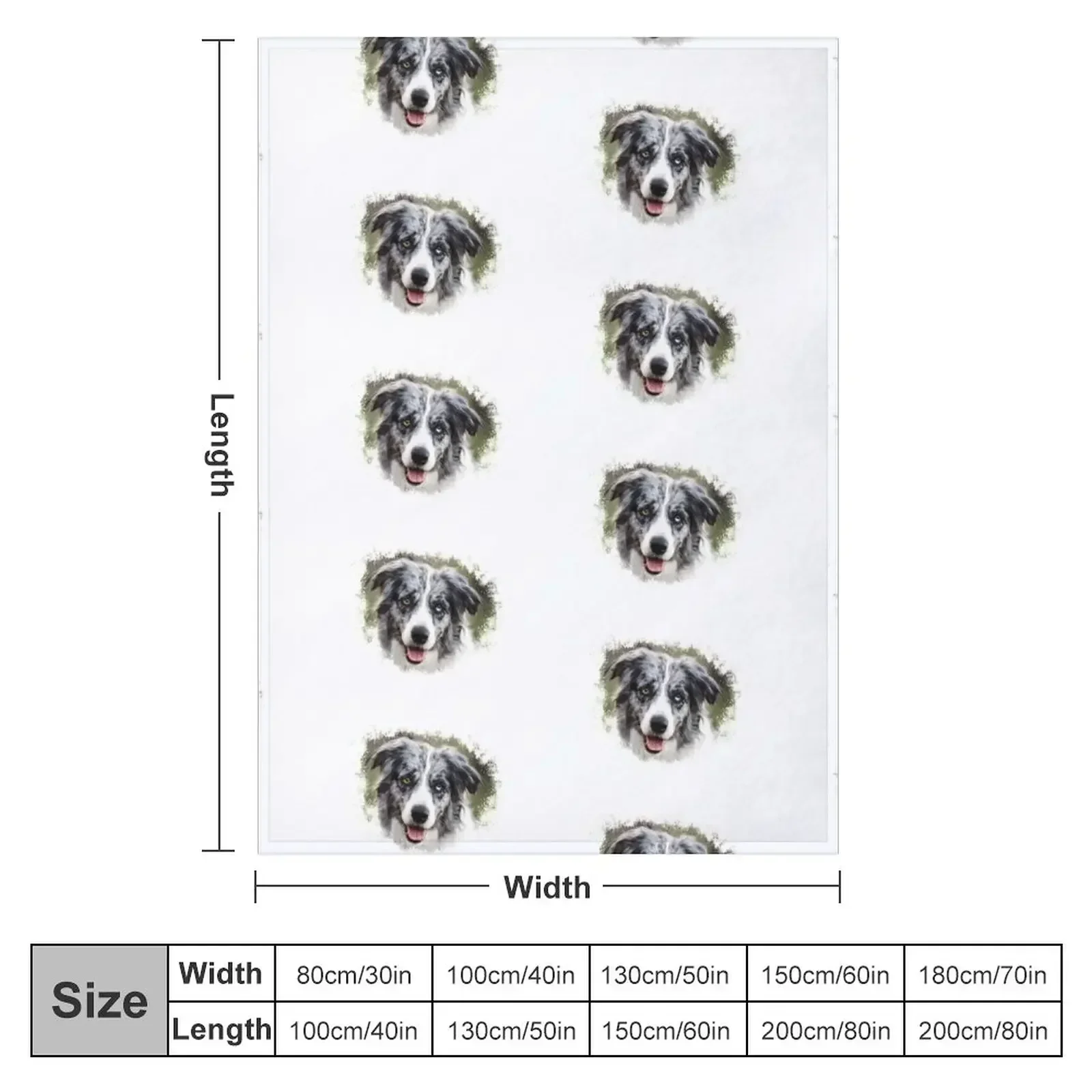 Blue Merle Border Collie! Throw Blanket Fashion Sofas Decoratives Luxury Designer Nap Blankets