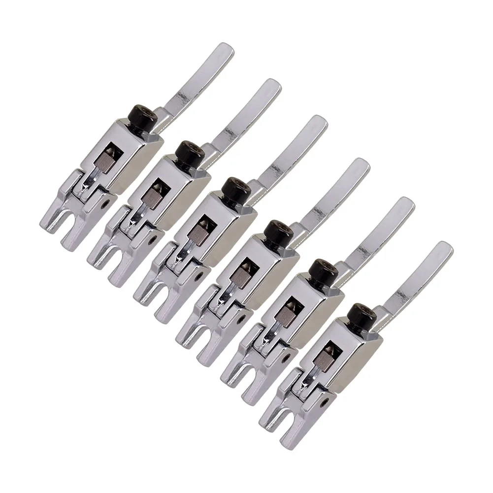 

Vintage Locked String Saddles Compatible with Electric Guitar Tremolo Bridge Set of 6 for Reliable Performance