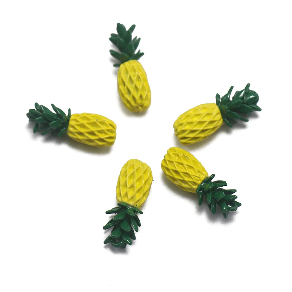 

10 Pcs Alloy Pendant Charm Spray Painted Pineapple Necklace Bracelet Earrings Jewelry Making Accessories Craft Idea Set