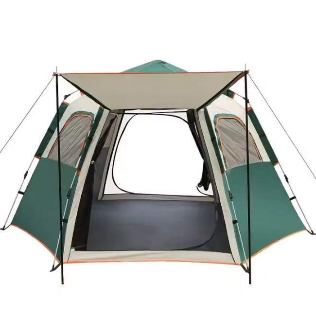 Camping Portable Folding Beach Tent Sunscreen Waterproof Double Layer Camping Tent