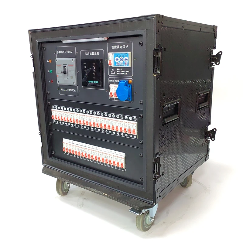24 Way Rack Stage Power Distribution Box 19pin Input Connectors 3 Phases Power Distribution Boxes