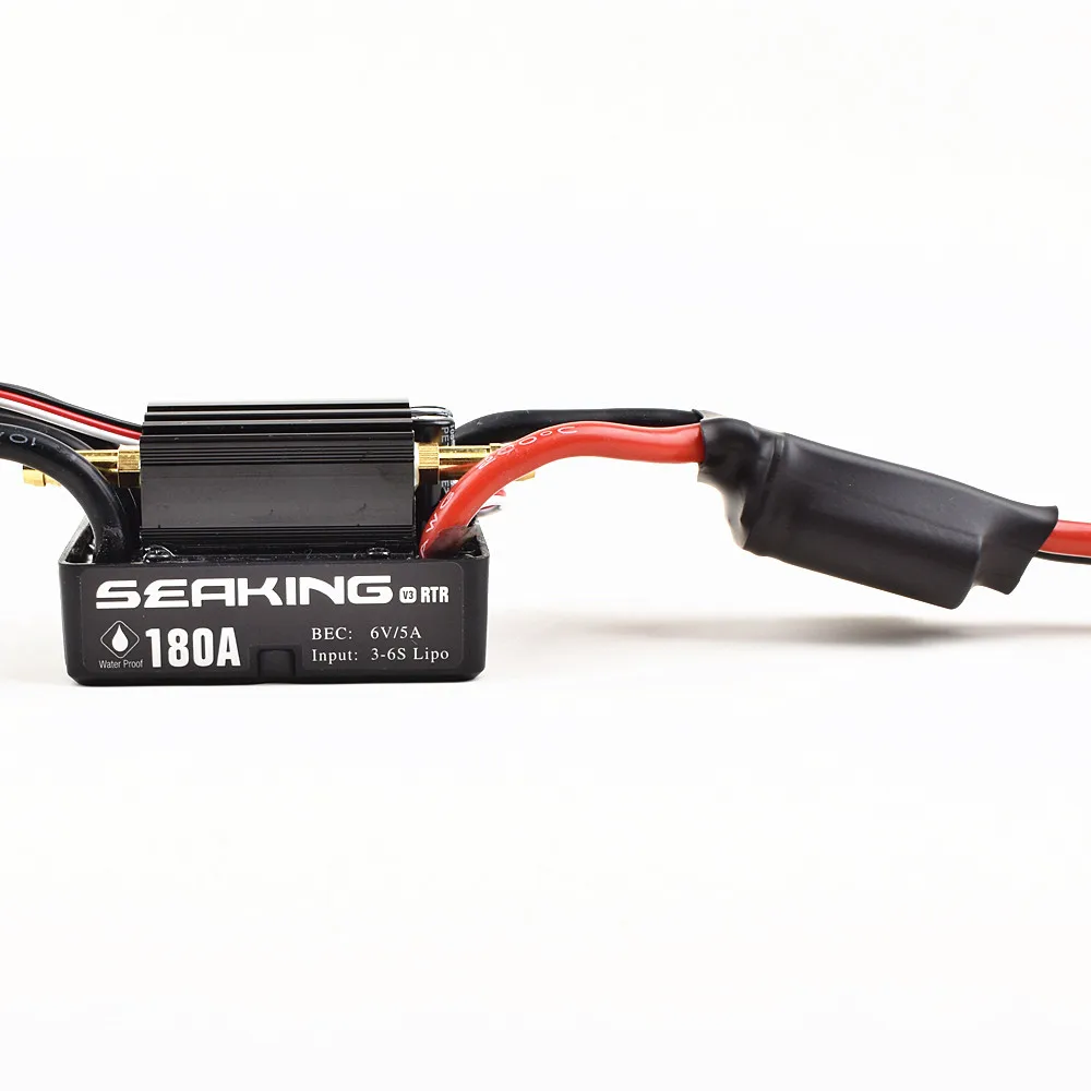 Hobbywing SeaKing 60A/90A/120A/180A V3 RTR wodoodporny 2-6S Lipo regulator prędkości 6V/5A bezszczotkowy ESC dla łódź wyścigowa RC