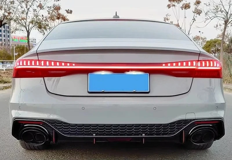 

For A7 Sport to RS7 Rear Bumper Rear Diffuser Lips Auto Body Systems 2019-2021Y RS7 Rear Bumper Diffuser