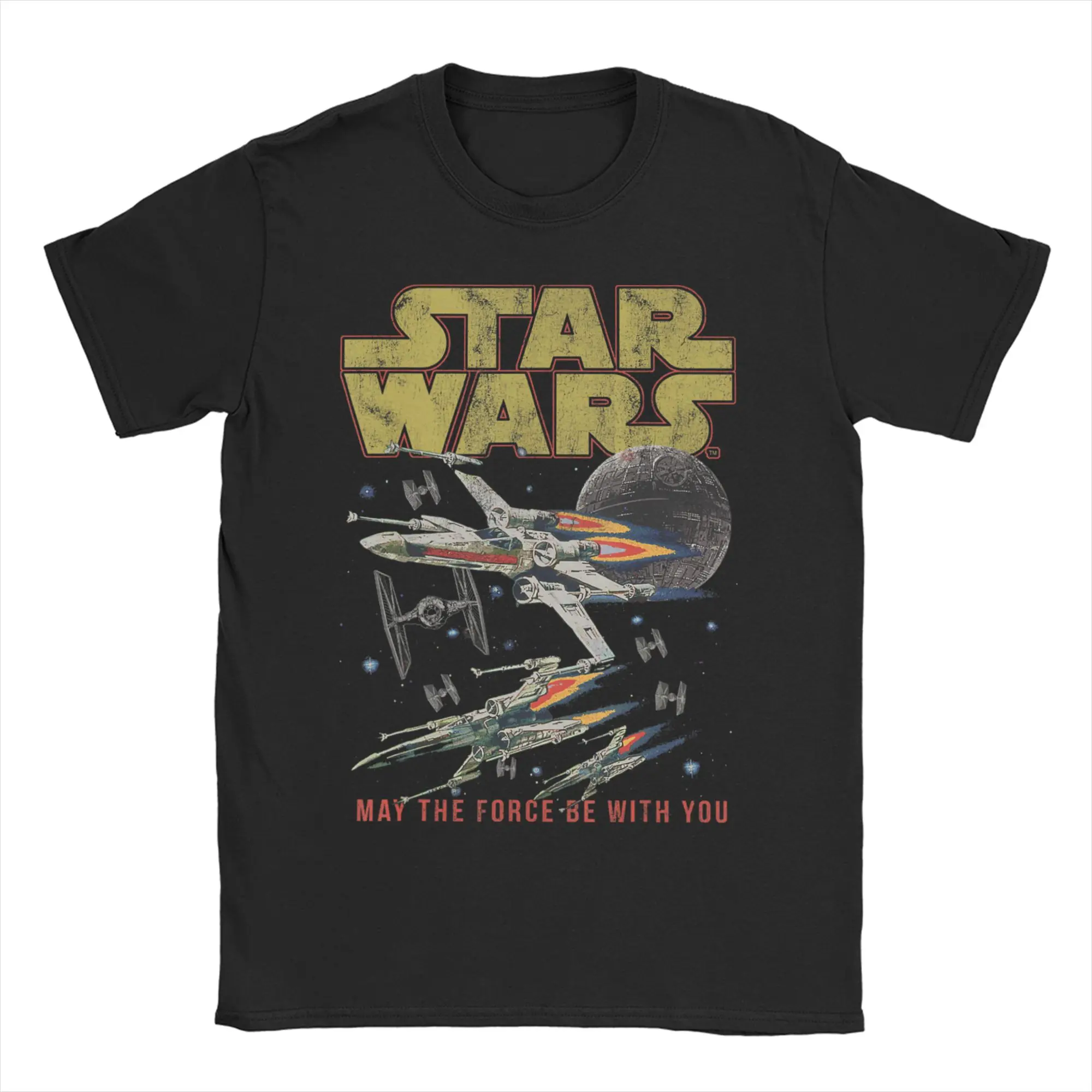 Men Women's A New Hope X-Wing May The Force Be with You Darth Maul T Shirts 100% Cotton Clothing Crew Neck Tee Gift Idea T-Shirt