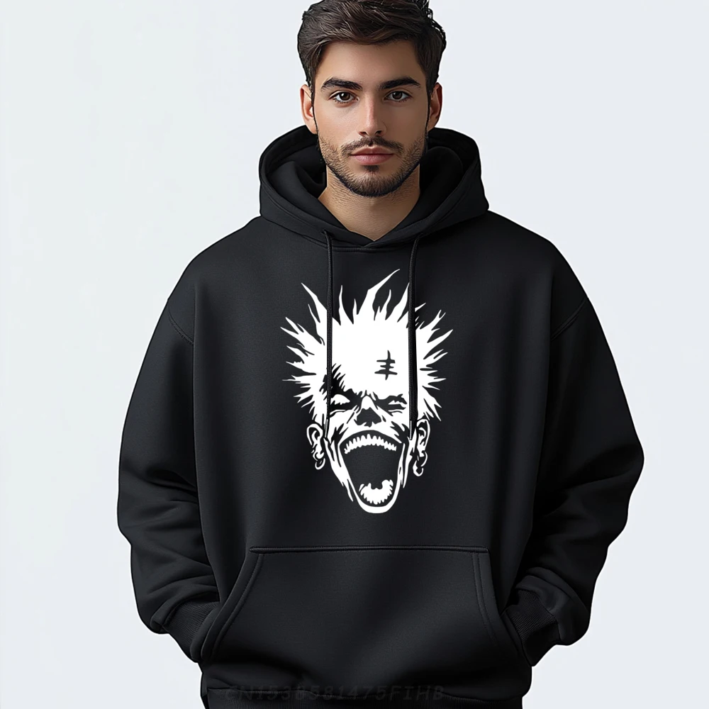 

Anarchy Attitude Punk And Musician Hoodies Gift Idea Graphic Pullover Slogan Hip Hop O Neck Sweatshirt Leisure Long Sleeve