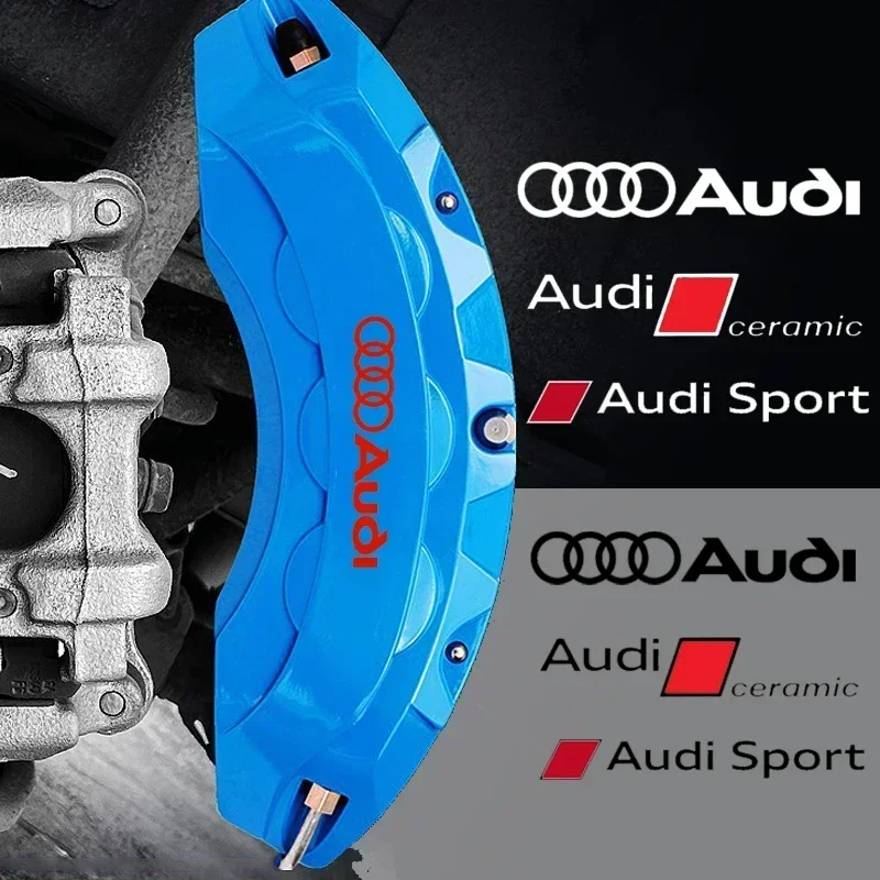 6Pcs Car Wheel Caliper Cover Modified Stickers for Audi Logo S8 RS5 RS3 RS6 Q5 Q7 A3 A4 A5 A6 A7 A8 S3 S4 S5 S6 S7 TT TTS Sport