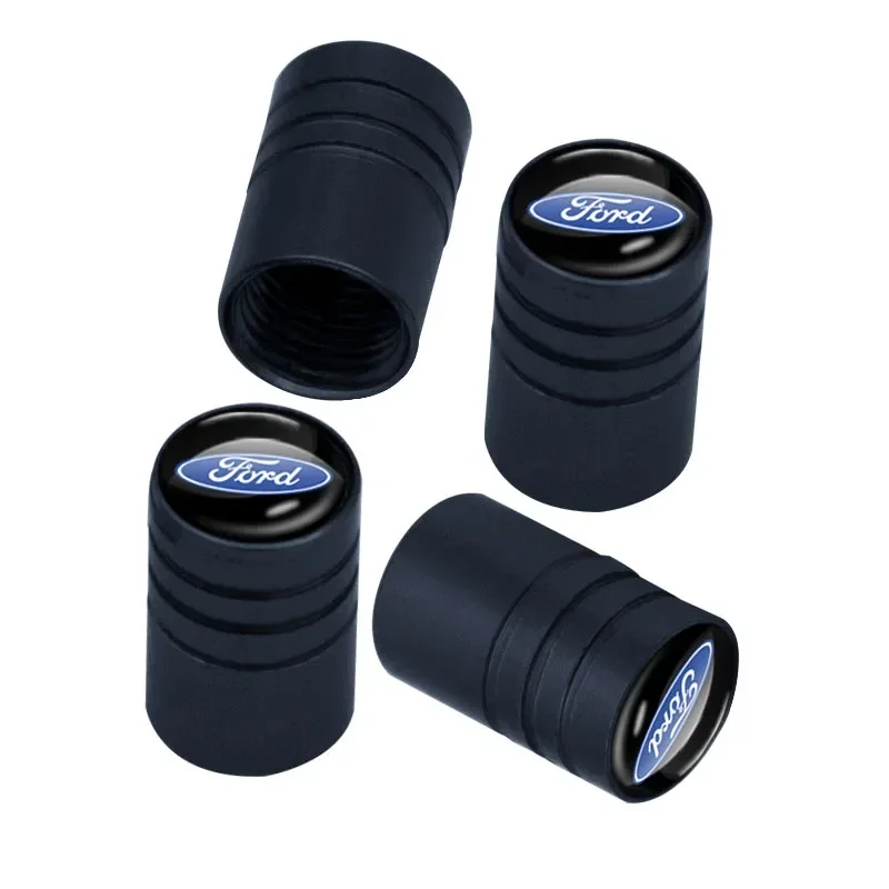 Couvercle rond de Valve de roue de pneu de voiture, 4 pièces, style automobile pour Ford Mustang Raptor Fiesta Focus 2 3 4 Mondeo Ecosport Kuga Fusion