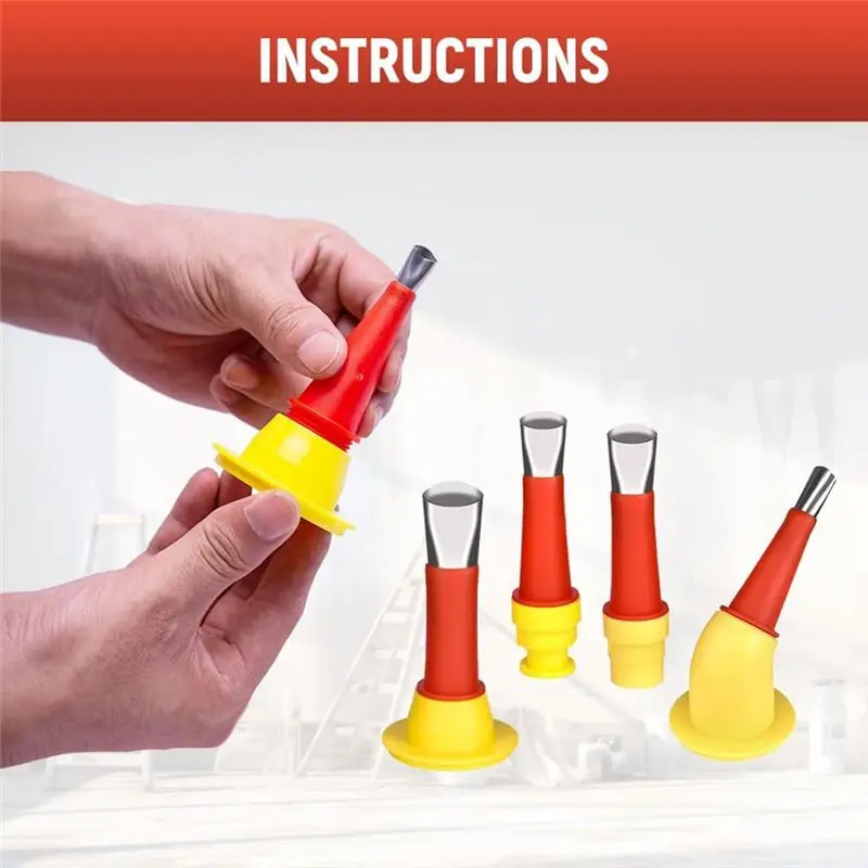 A36T-Universal Integrated Rubber Nozzle Tool Kit, Caulking Tool Kit Easy Caulking Finisher Nozzle (22PCS)