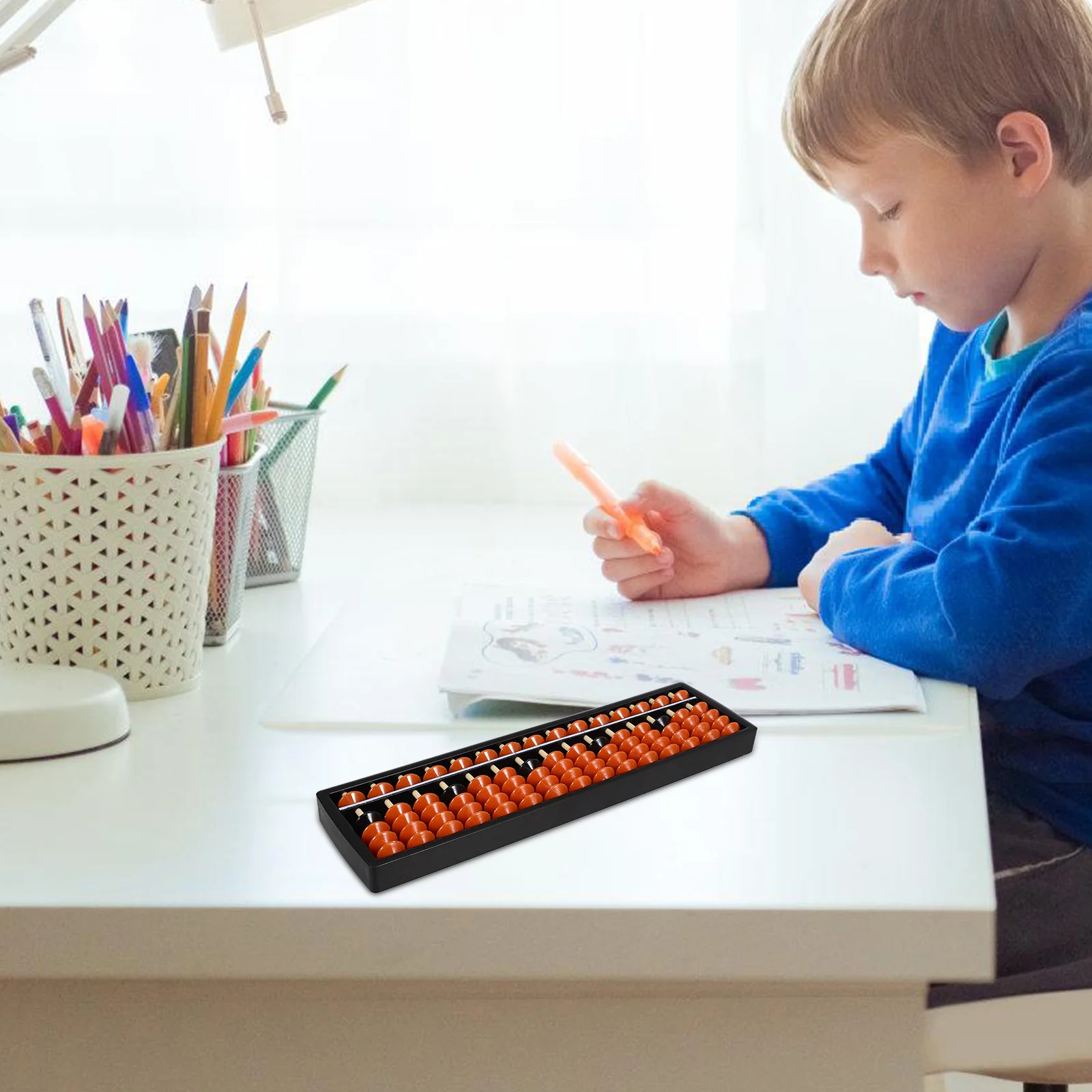 

Professional Abacus Vintage Design 15- -Beads Practical Counting Tool for School Home Math Learning