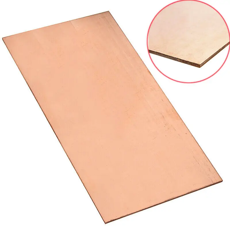 1pcs 99.9% Pure Copper Cu Sheet Foil Thin Metal Copper Plate  Thickness 0.25mm-8mm Length 100~1000mm