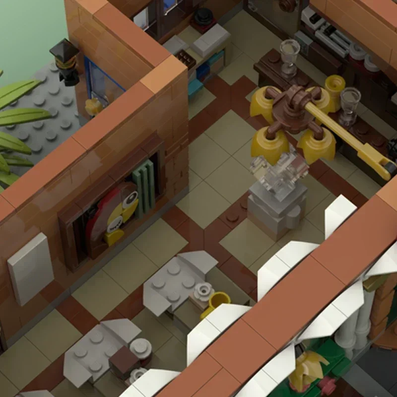 Modello modulare Street View Moc Mattoni da costruzione Boutique Fine Art Cafe Tecnologia Blocchi Regali Giocattoli di Natale Set fai da te Assemblaggio