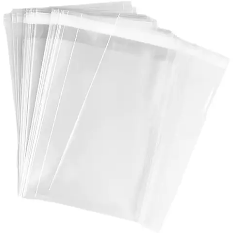 100 Pcs Clear Plastic Cello Bags Sealable Transparent Resealable SelfSealing 5 x 7in