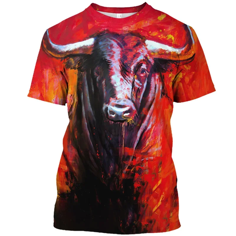 San Fermin Bullfighting T-shirt 3D toreo tourada Print Sapin T-shirt Fiere Bull Animal T-shirt Women's ropa hombre y2k