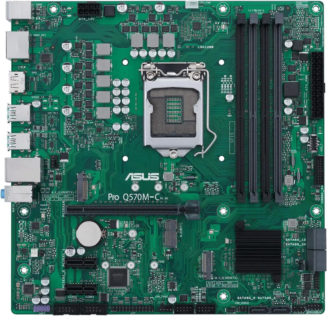 ASUS Pro Q570M-C/CSM Motherboard LGA1200 Intel Q570 2XDP support i3-10100 11700 10105 cpu TPM 2.0 DDR4 128GB M.2 mATX BIOS COM