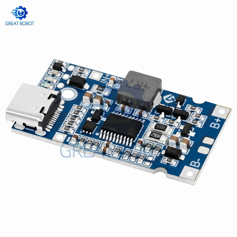 2S/3S/4S QC Fast Charge BMS Module - Type-C USB 18W 2A 4.5V-15V Lithium Battery Charger with Temperature Protection