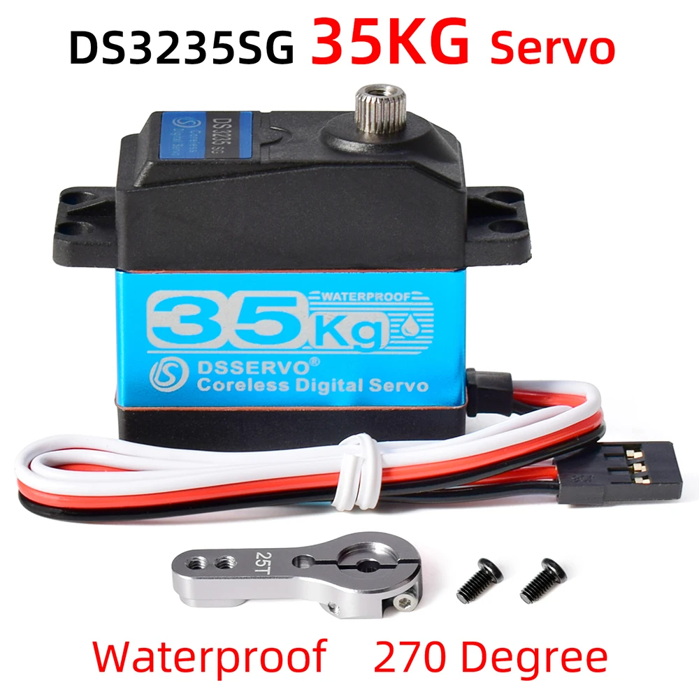 Dsservo Wasserdichtes RC-Servo DS3218 20 kg DS3225 25 kg DS3235 35 kg 180/270 Grad für 1/8 1/10 1/12 RC Car Metal Gear Digital Servo
