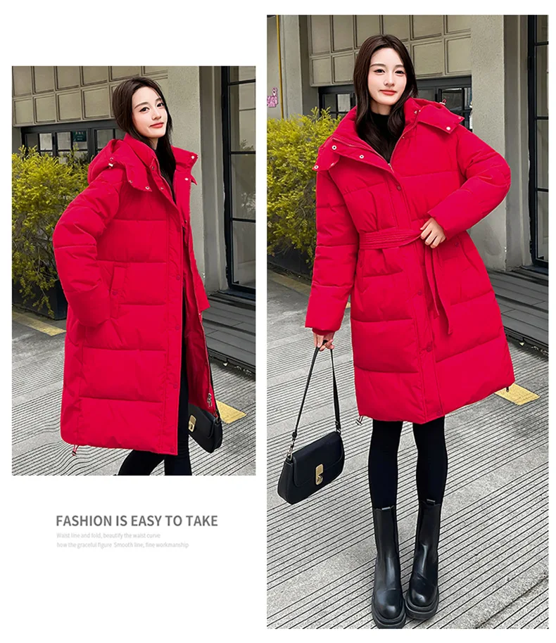 Korean Fashion 2026 Winter New Solid Color Long Sleeve Hooded Cotton Jacket Women's Fashion Versatile Simple Warm Casual Jacket