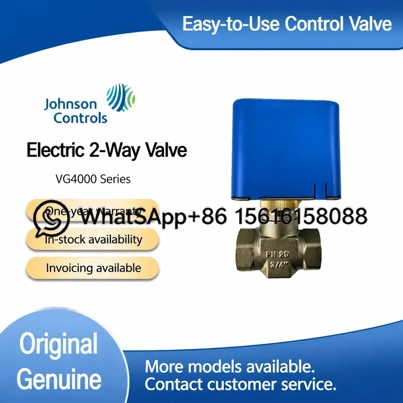 Johnson Controls VG4400FC GC HC C Fan Coil Electric Two Way Valve with VA 7010 8503 C Actuator Driver HVAC Heating Cooling