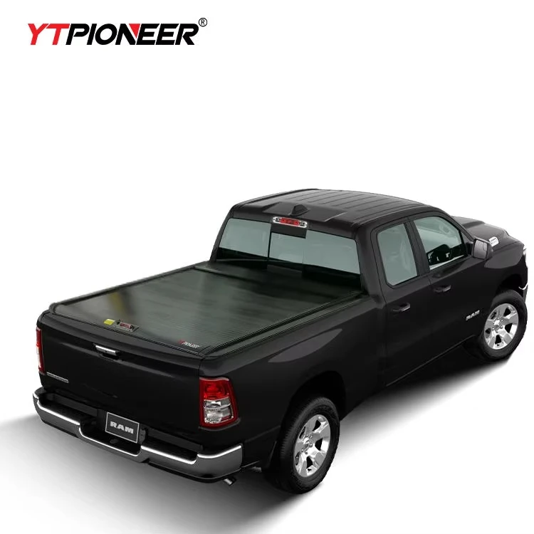 YTPIONEER Aluminum Hard Retractable Truck Pickup Bed Cover Manual Tonneau Cover For Dodge Ram 1500 5.8' 6.5' Bed