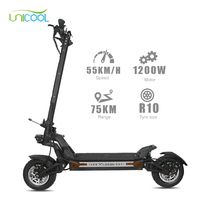 EU Black Pxid G4 1200W Adult Off-Road Electric Scooter Large Motor Hydraulic Brake Foldable 10Inch Tyres Max Speed 55KM/H15AH48V