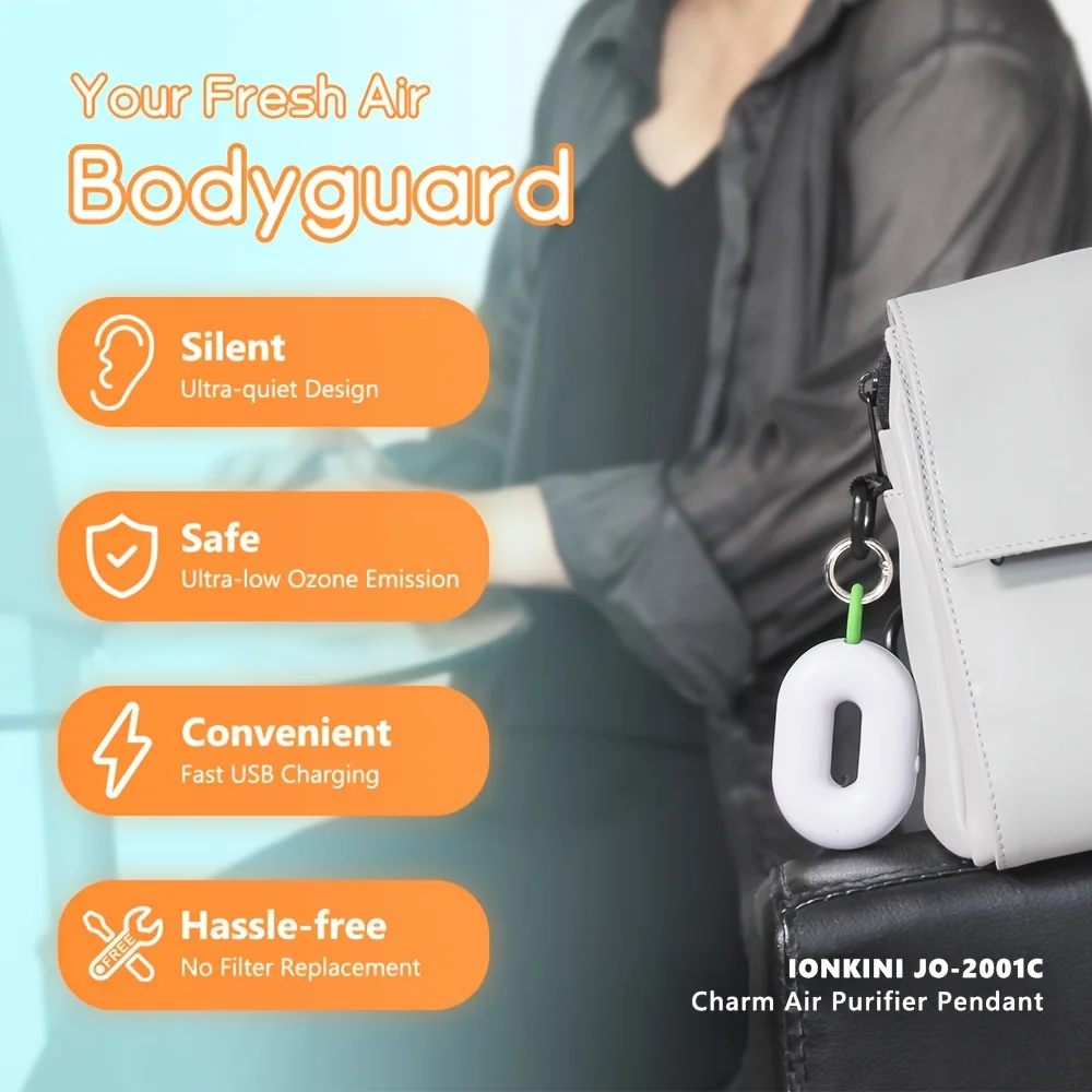 Personal Air Purifier Bag Pendant Rechargeable Wearable Air Cleaner for Travel Office Everyday Use Silent Lightweight Outdoor