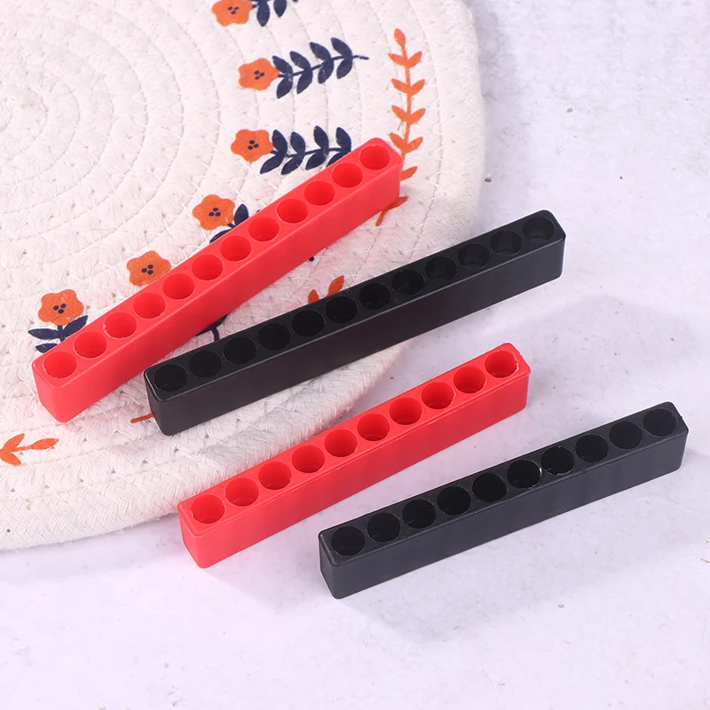 4개 1/4" 육각 비트 홀더 - 도구 상자용 10/12 슬롯 자기 드라이버 비트 정리 레일〔CC44〕