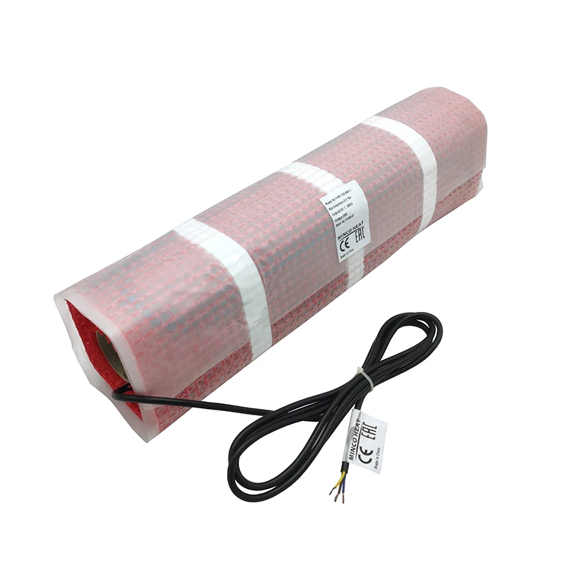Sistemi di riscaldamento a pavimento Doppio conduttore 220 V Europa sotto piastrelle Tappetini riscaldanti con termostato ambiente