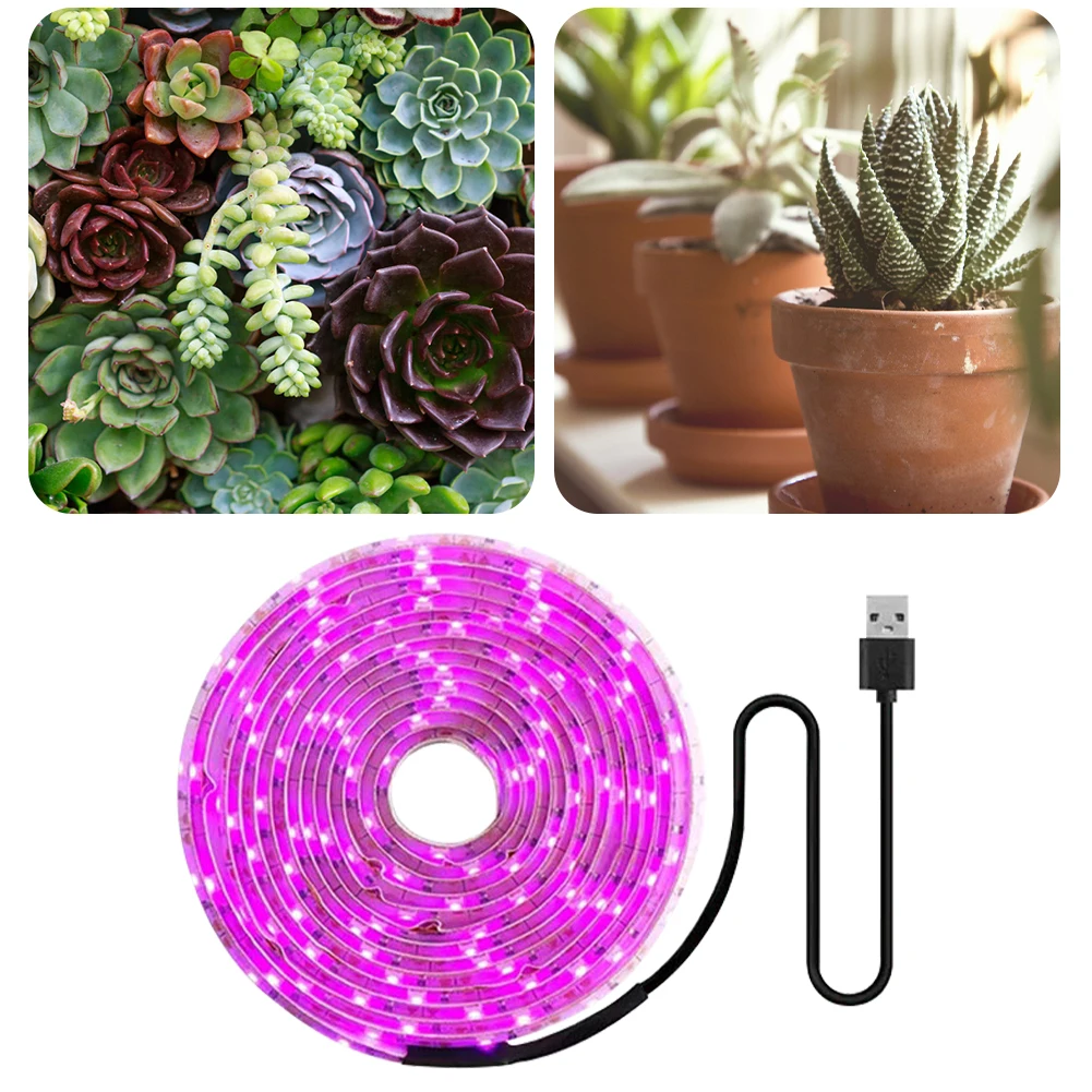 

LED Grow Light Full Spectrum USB Grow Light Strip Indoor Veg Plant Growing Lamp for Plants Flowers Greenhouse Hydroponic