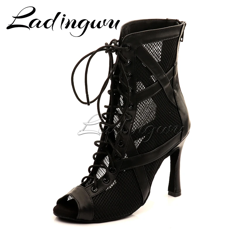 Ladingwu Hot Dance Shoes Women's  Party for Ladies Dance Boots Sexy Cuba High Heels Zapatillas Latin Women Dance