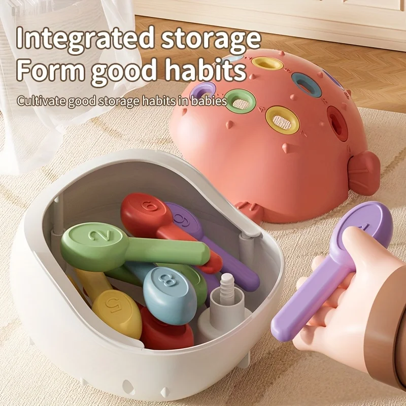 Pufferfish Building Toys, Interactive Colorful Learning Blocks for Toddlers, Enhances Motor Skills, Kids Fine Motor Training Toy