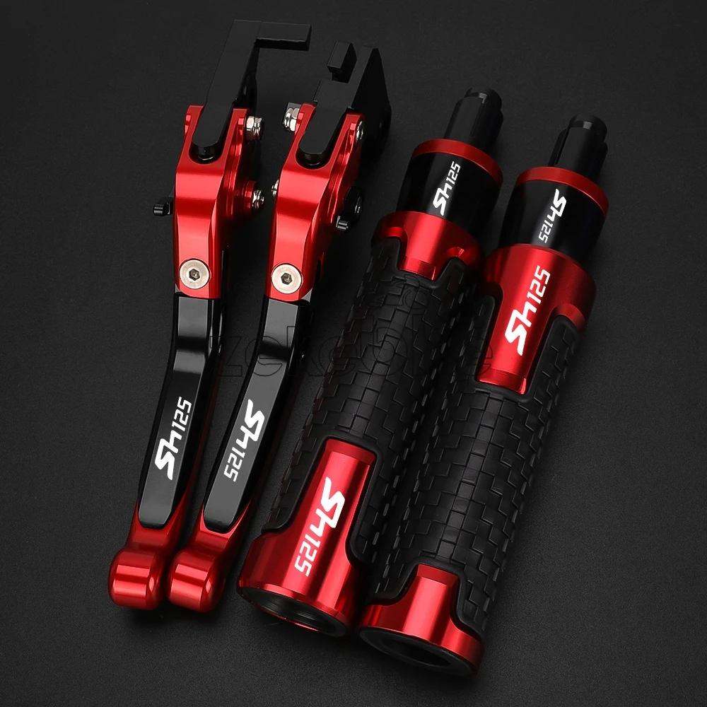 FOR HONDA SH125 SH125i 2008-2024 2023 2022 2021 Motorcycle Accessories Adjustable Brake Clutch Levers Handlebar Grips Aluminum view 2