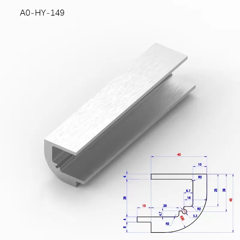 149 Factory Supply 6061 Aluminum Profile Extrusion Machine Equipment Controller Power Case Corner Attachment Customizable