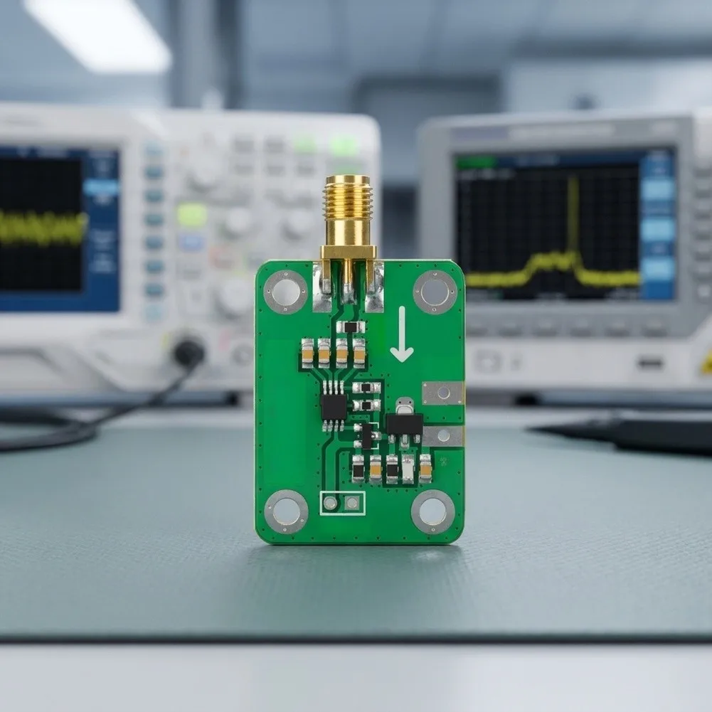 AD8313 RF Log Detector Module Designed for RF Circuit Development Analog Output 50 Ohm Input 7-15V Power 5x5x1cm Green PCB