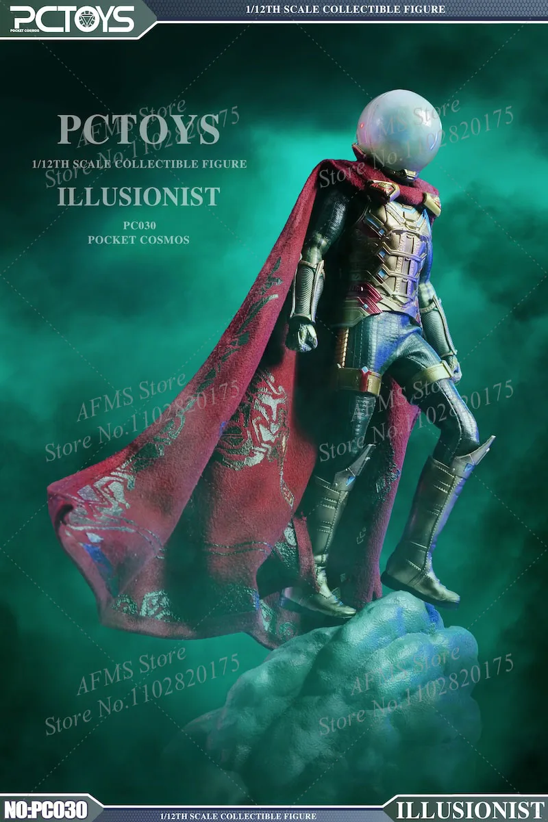 PCTOYS PC030 1/12 Scale Collectible Figure Mysterio Quentin Beck Magician Full Set 6Inch Men Soldier Action Figure Body Toys