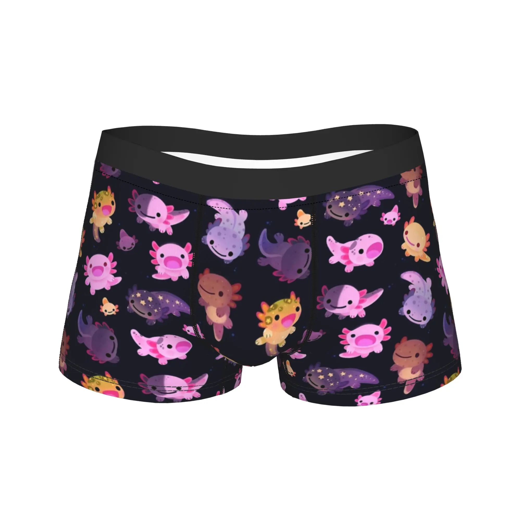 Happy axolotl Boxershorts  Pouch Underwear High Quality Custom DIY Shorts Briefs Novelty Men Underpants Big Size