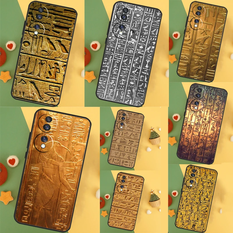  Egyptian Hieroglyphics Case For Honor X8b X9b X8a X9a X7a X6a X7 X8 X9 Honor 70 50 10 90 Lite Magic 6 5 Pro Cover