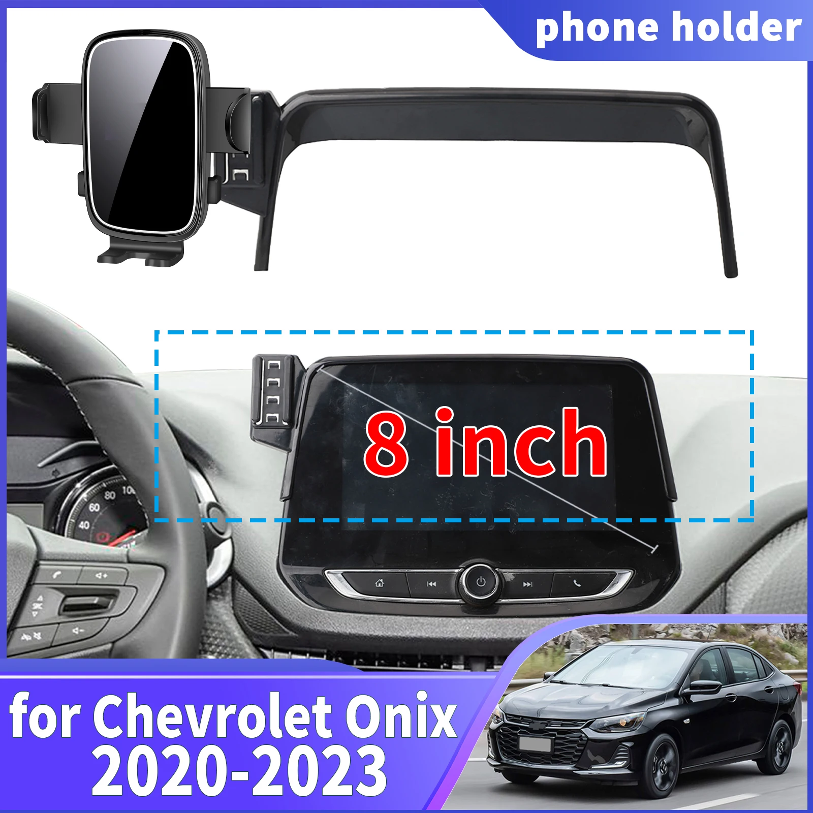 

fit for Chevrolet Onix 2020-2023 (8.0inch) ​​Navigation Phone Holder Mount Customized Car accessoires