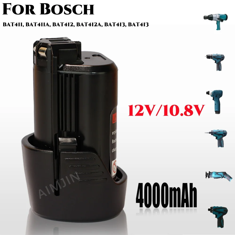 

4000mah For Bosch 10.8V Battery Replacement Battery For Bosch BAT412A BAT414 BAT411 BAT412 D-70745GOP 2607336014 Power Tools