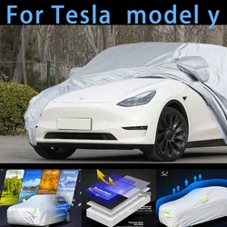 For Tesla model y Outdoor Protection Full Car Covers Snow Cover Sunshade Waterproof Dustproof Exterior Car cover protection