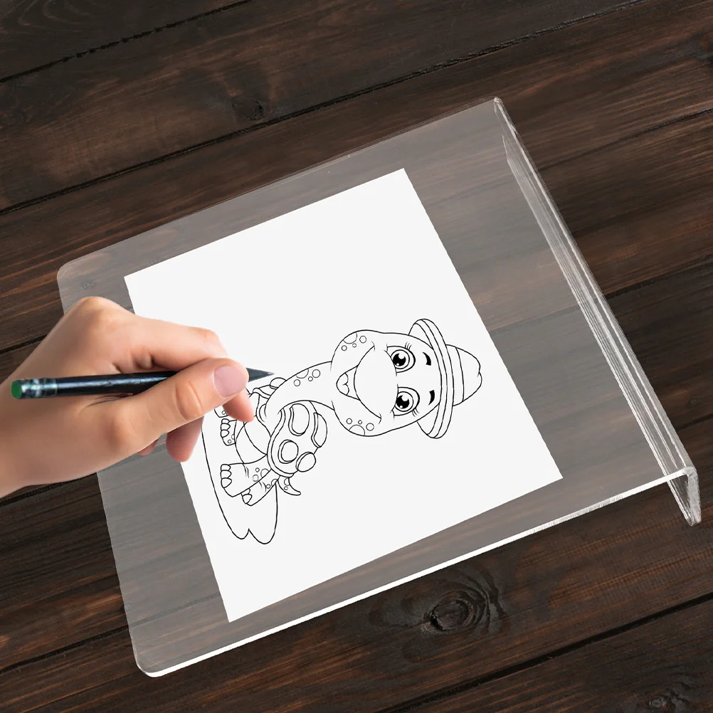 

Acrylic Transparent Painting Board Sloped Support for Watercolor Oil Sketching Compact Art Easel Desktop Artist Drawing Board