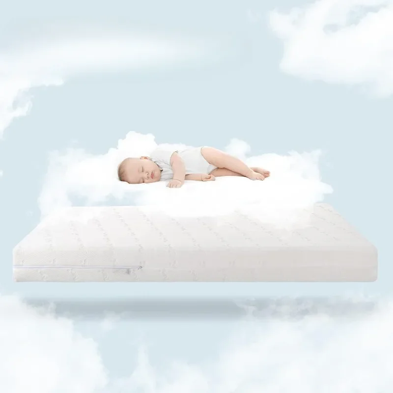 

Breathable Dual-Sided Memory Foam Toddler Waterproof Baby Mattresses, Removable and Machine Washable Mattress Cover