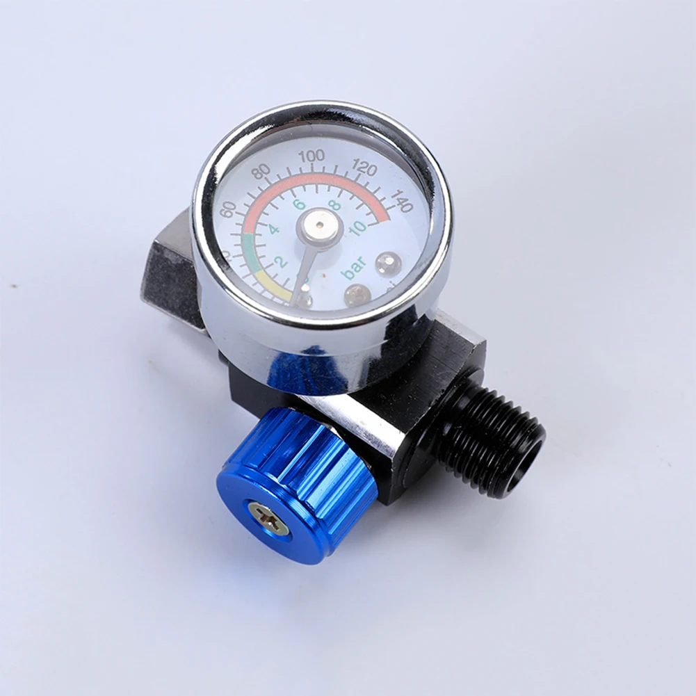 Oil Water Trap Filter Inline Air Regulator Gauge for Pneumatic Tools Designed for Airbrush Applications and Moisture Separation