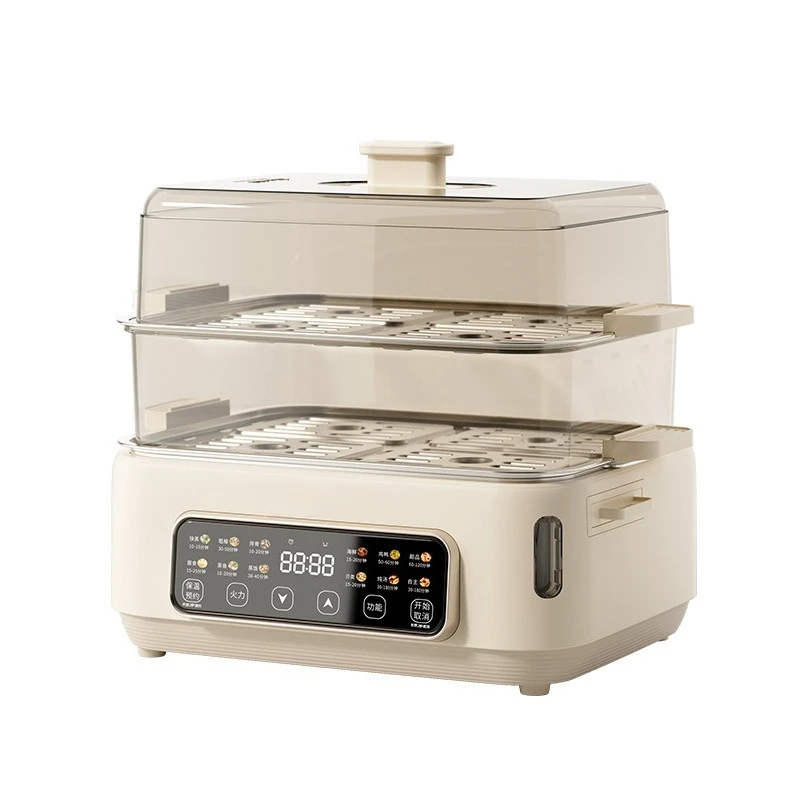 

Electric steamer household double-layer 14L steaming vegetable cooking stewing integrated electric steamer pot